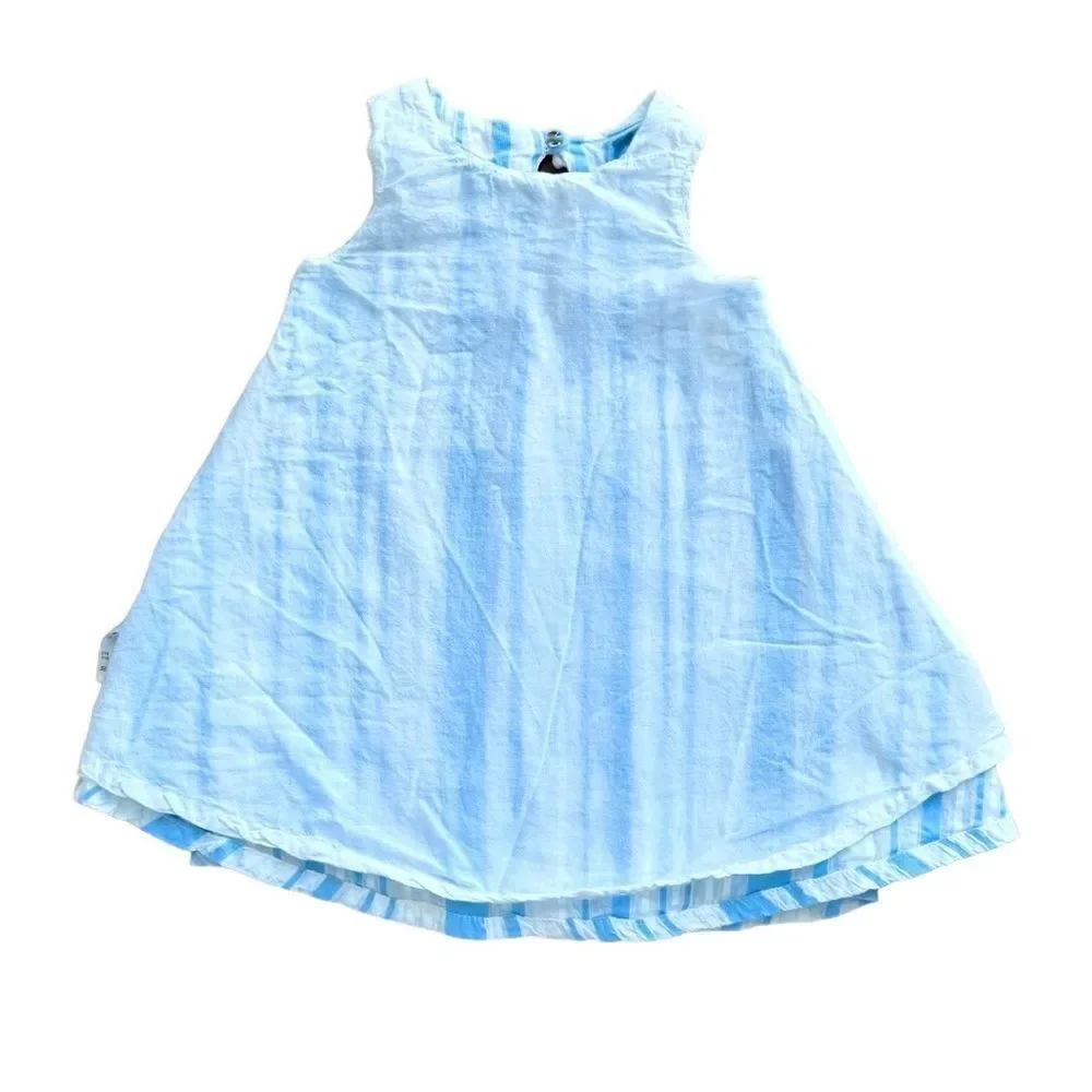 Tommy Bahama Baby Girl Sleeveless Keyhole Back Lined Summer Dress. 12 Months.